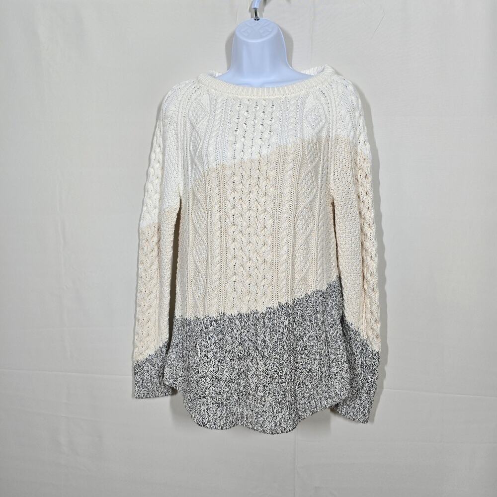 L.L. Bean Colorblock Signature Cotton Fisherman Tunic Sweater XS